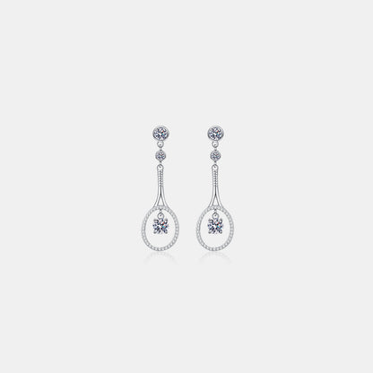 1 Carat Moissanite 925 Sterling Silver Drop Earrings